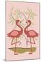 Simple Flamingo - Pink-Lantern Press-Mounted Art Print