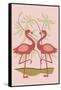 Simple Flamingo - Pink-Lantern Press-Framed Stretched Canvas