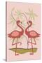 Simple Flamingo - Pink-Lantern Press-Stretched Canvas