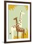 Simple Giraffe - Yellow-Lantern Press-Framed Art Print