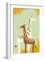 Simple Giraffe - Yellow-Lantern Press-Framed Art Print