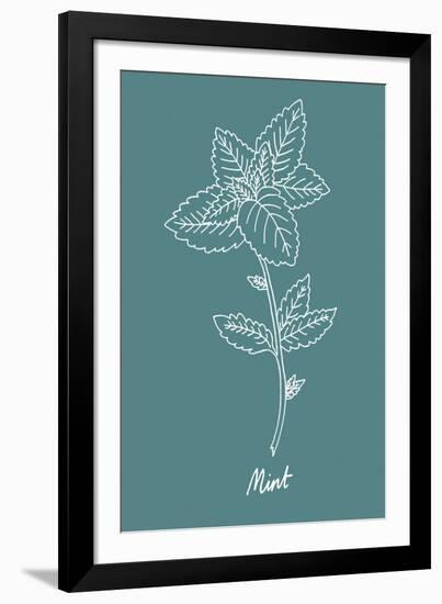 Simple Herb - Mint-Clara Wells-Framed Giclee Print