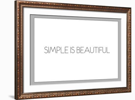 Simple Is Beautiful-null-Framed Art Print