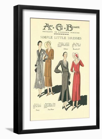 Simple Little Dresses-null-Framed Art Print