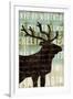 Simple Living Elk Script-Michael Mullan-Framed Art Print