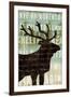 Simple Living Elk Script-Michael Mullan-Framed Art Print