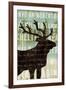 Simple Living Elk Script-Michael Mullan-Framed Art Print