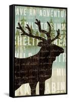 Simple Living Elk Script-Michael Mullan-Framed Stretched Canvas