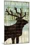 Simple Living Elk Script-Michael Mullan-Mounted Art Print
