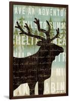 Simple Living Elk Script-Michael Mullan-Framed Art Print