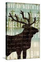 Simple Living Elk Script-Michael Mullan-Stretched Canvas