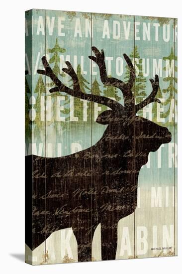 Simple Living Elk Script-Michael Mullan-Stretched Canvas