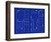 Simple Nightclub Blueprint-bigldesign-Framed Art Print