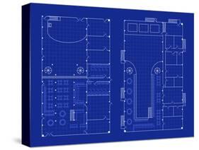 Simple Nightclub Blueprint-bigldesign-Stretched Canvas