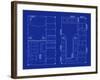 Simple Nightclub Blueprint-bigldesign-Framed Art Print