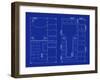 Simple Nightclub Blueprint-bigldesign-Framed Art Print