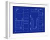 Simple Nightclub Blueprint-bigldesign-Framed Art Print