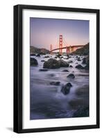 Simple Peaceful Morning Shore, Golden Gate Bridge, San Francisco-Vincent James-Framed Photographic Print