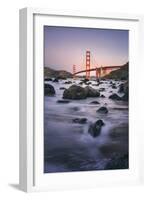 Simple Peaceful Morning Shore, Golden Gate Bridge, San Francisco-Vincent James-Framed Photographic Print