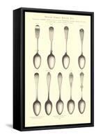 Simple Silverware Patterns-null-Framed Stretched Canvas