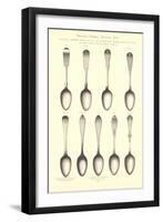 Simple Silverware Patterns-null-Framed Art Print