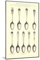 Simple Silverware Patterns-null-Mounted Art Print