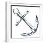 Simple Sketched Anchor-OnRei-Framed Art Print