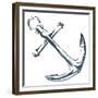 Simple Sketched Anchor-OnRei-Framed Premium Giclee Print