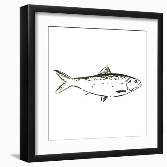 Simple Sketched Fish-OnRei-Framed Art Print