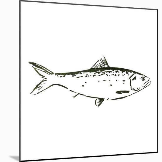 Simple Sketched Fish-OnRei-Mounted Art Print