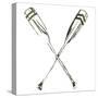 Simple Sketched Oars-OnRei-Stretched Canvas