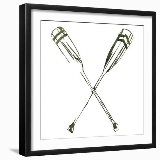 Simple Sketched Oars-OnRei-Framed Art Print