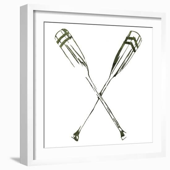 Simple Sketched Oars-OnRei-Framed Art Print