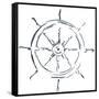 Simple Sketched Wheel-OnRei-Framed Stretched Canvas