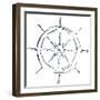 Simple Sketched Wheel-OnRei-Framed Art Print