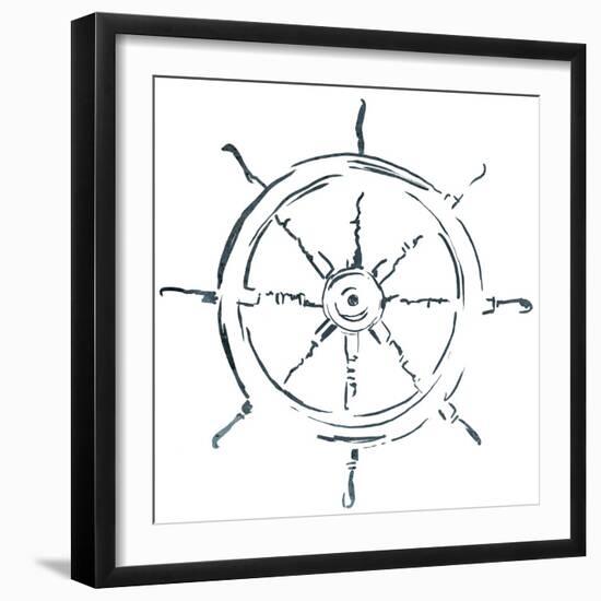 Simple Sketched Wheel-OnRei-Framed Art Print