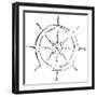 Simple Sketched Wheel-OnRei-Framed Art Print