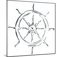 Simple Sketched Wheel-OnRei-Mounted Art Print
