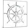 Simple Sketched Wheel-OnRei-Mounted Art Print