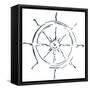 Simple Sketched Wheel-OnRei-Framed Stretched Canvas