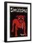 Simplicissmus Bulldog-Thomas Theodor Heine-Framed Art Print