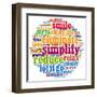Simplify In Word Collage-mypokcik-Framed Art Print
