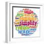 Simplify In Word Collage-mypokcik-Framed Art Print