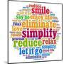 Simplify In Word Collage-mypokcik-Mounted Art Print