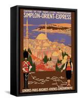 Simplon Orient-Express - London to Constantinople -  Vintage PLM Railroad Travel Poster, 1922-Roger Broders-Framed Stretched Canvas