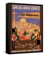 Simplon Orient-Express - London to Constantinople -  Vintage PLM Railroad Travel Poster, 1922-Roger Broders-Framed Stretched Canvas