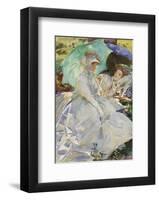 Simplon Pass: Reading, about 1911-John Singer Sargent-Framed Art Print