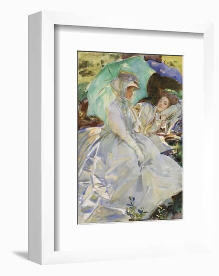 Simplon Pass: Reading, about 1911-John Singer Sargent-Framed Art Print
