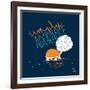 Simply Adorable-Blue Fish-Framed Art Print