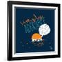 Simply Adorable-Blue Fish-Framed Art Print